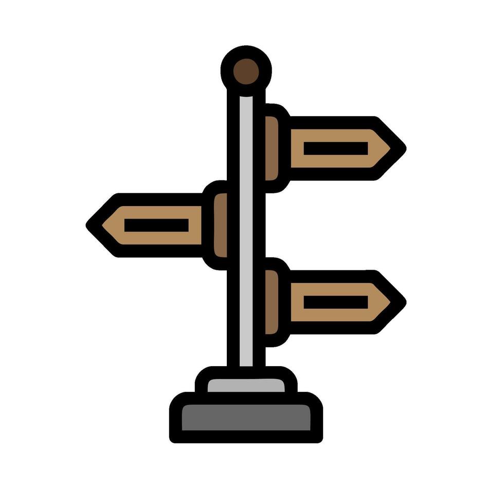 A sign pointing to the right and left vector