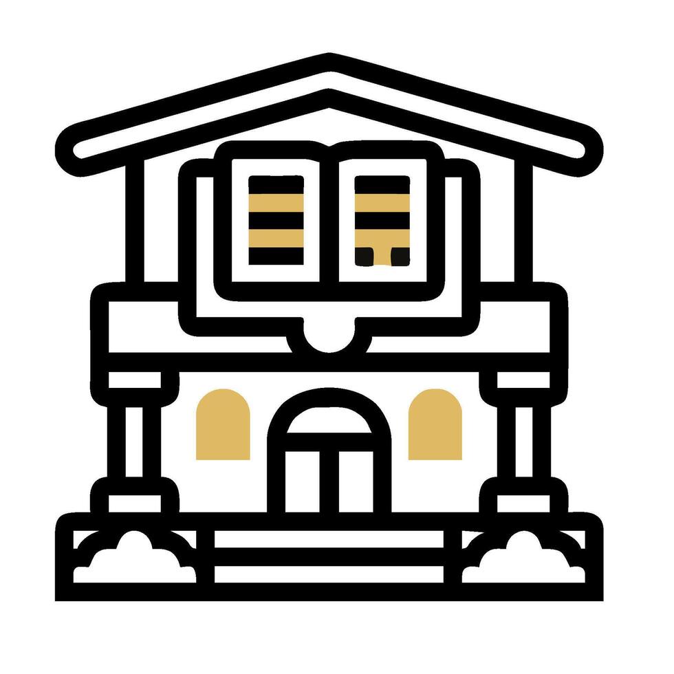 A building with a book on the front vector