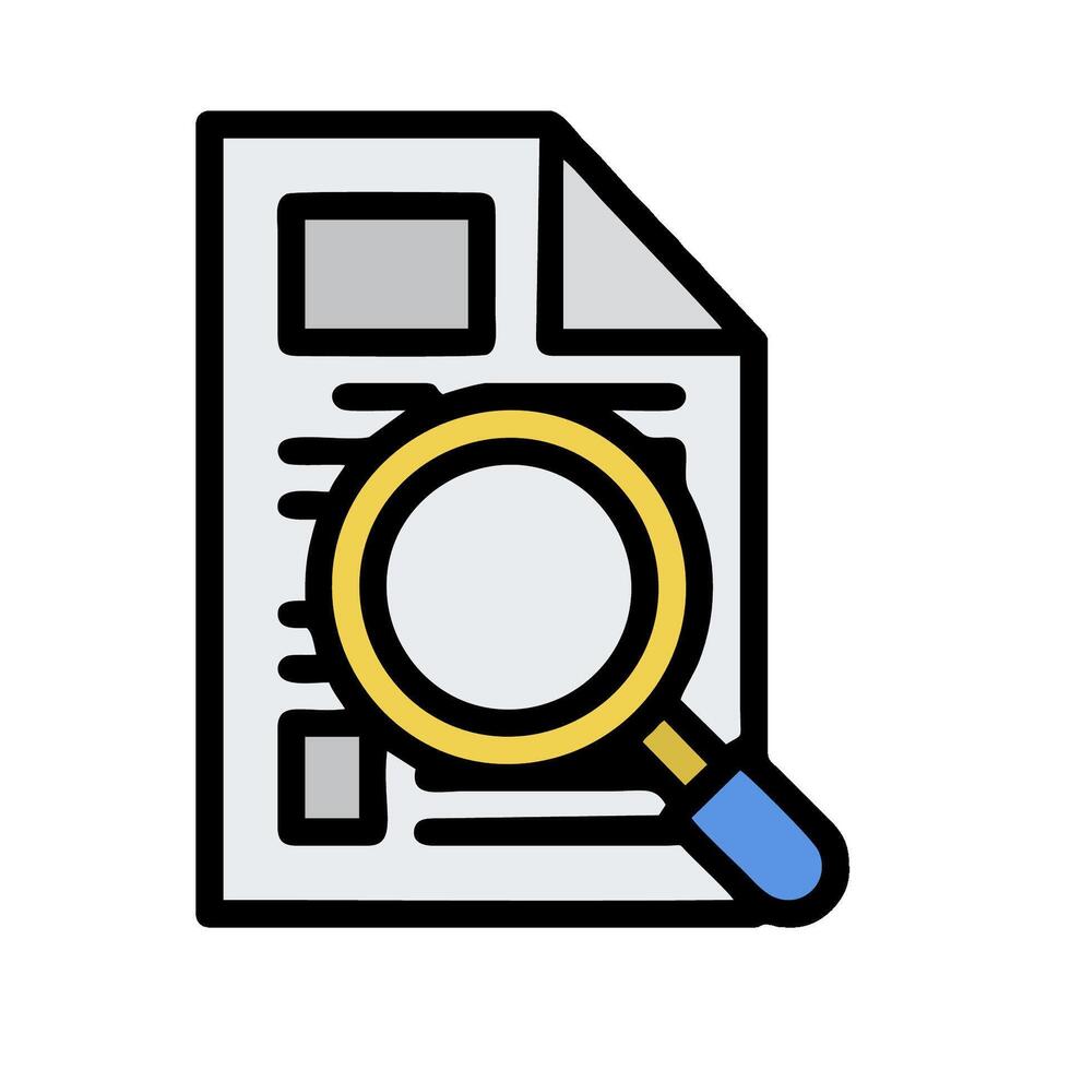 Magnifying document icon illustration vector