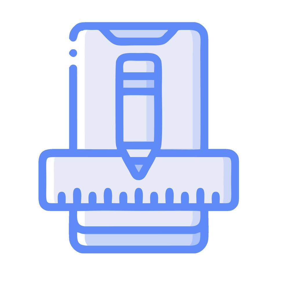 A ruler and pencil icon on a white background vector