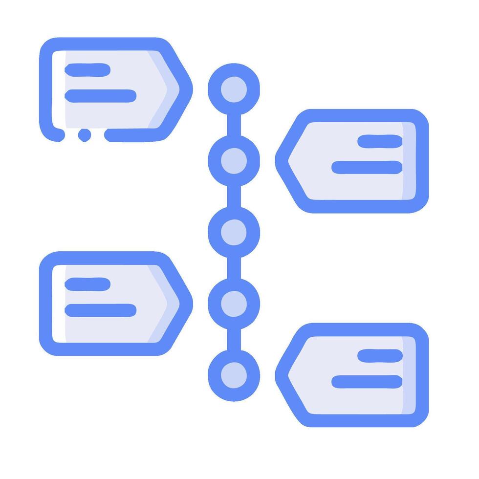 A diagram of a flow chart with three arrows vector