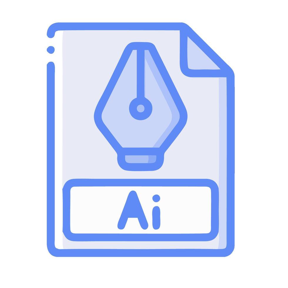 A pen and ink icon with the word ai vector