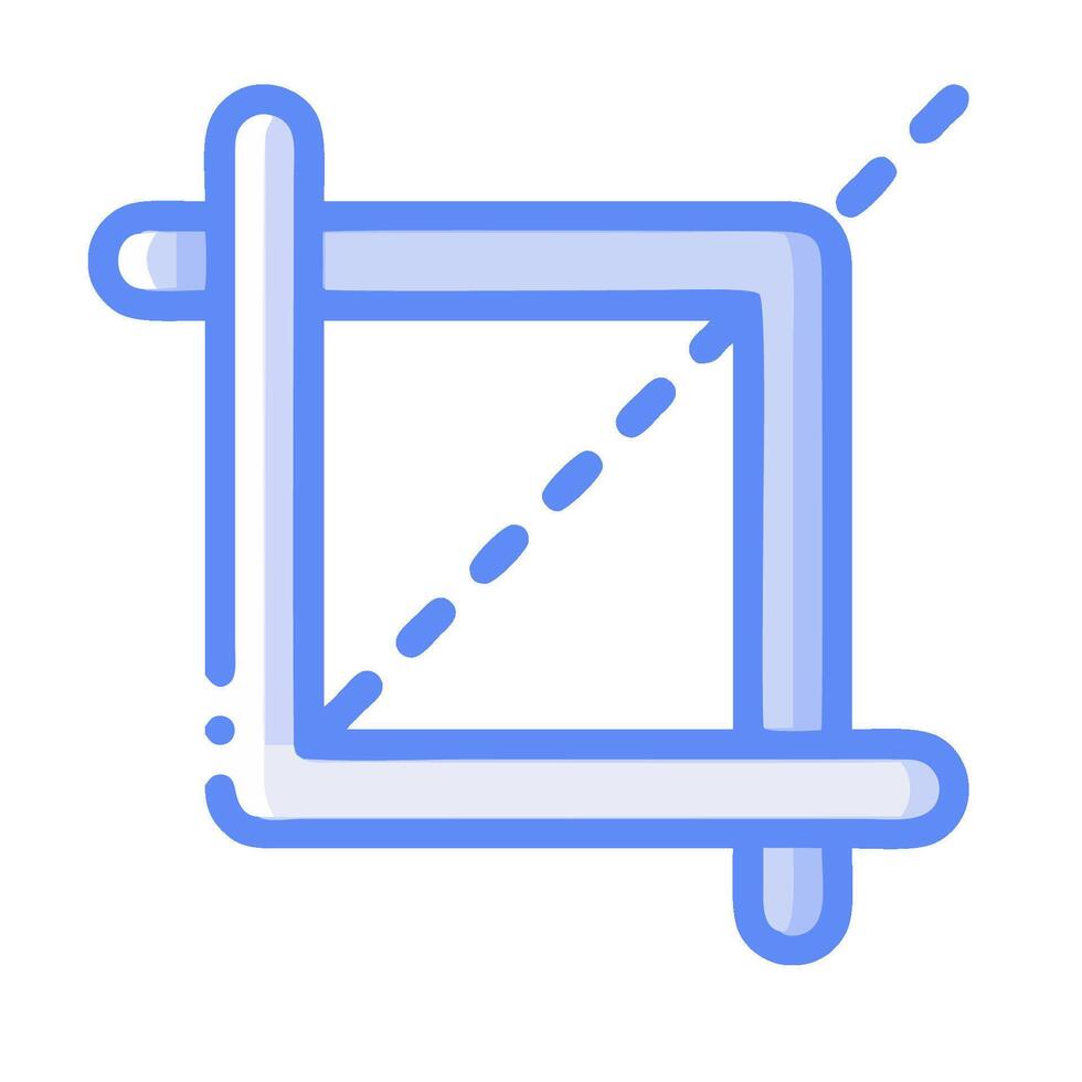 A square with a line through it vector