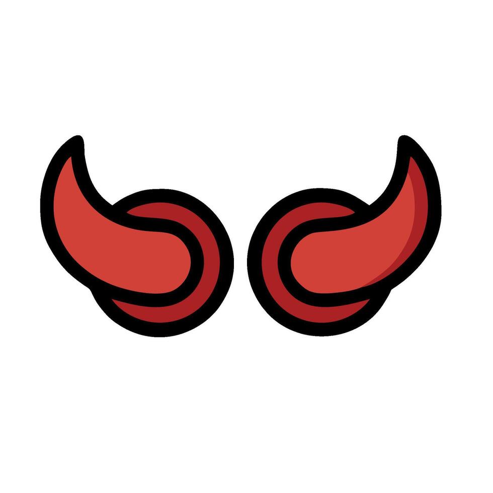 Devil horns icon illustration vector