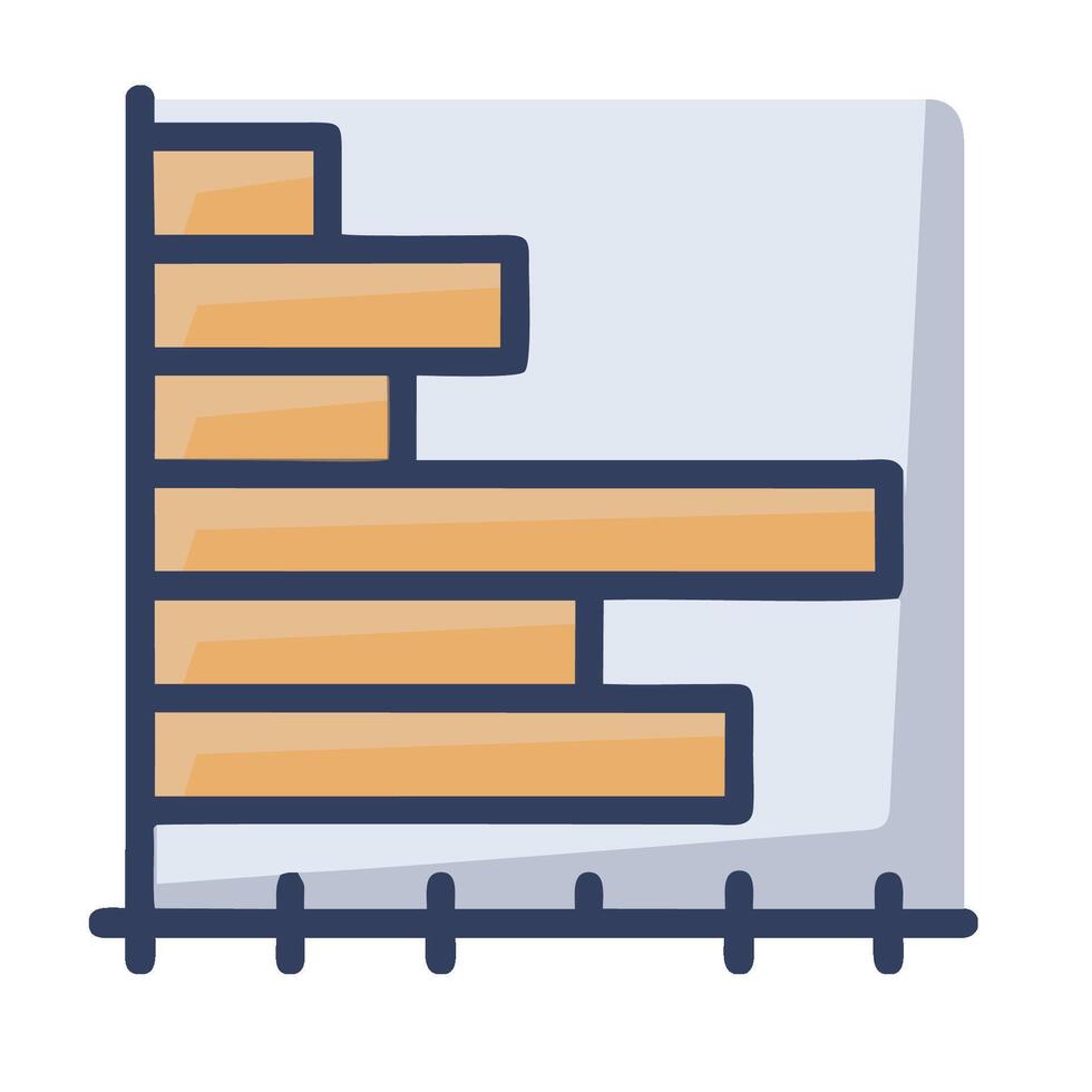 A graph chart with a bar graph on it vector