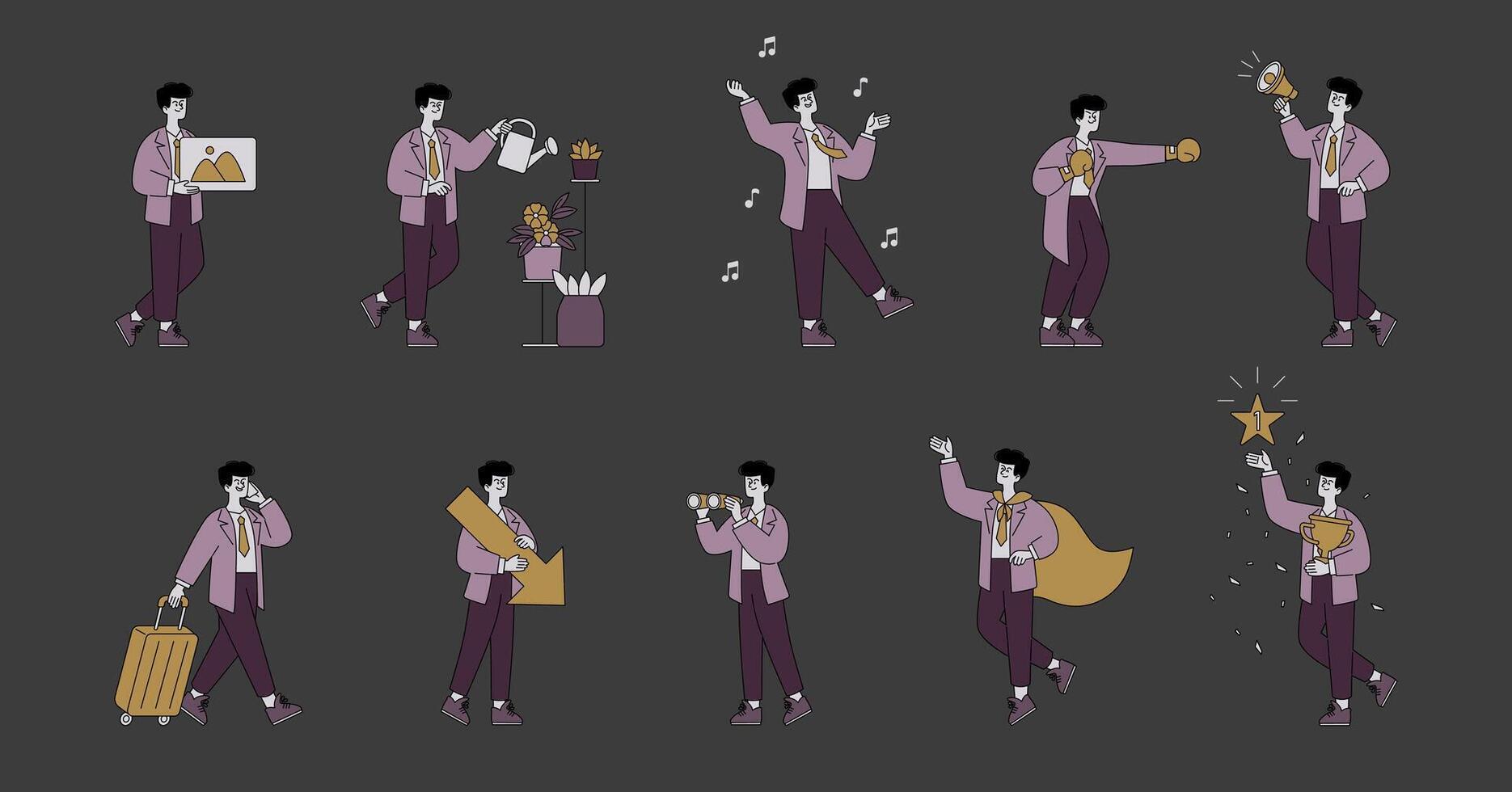 Business Man. Flat Illustration vector