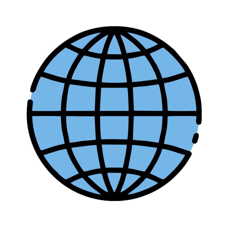 A globe icon on a white background vector