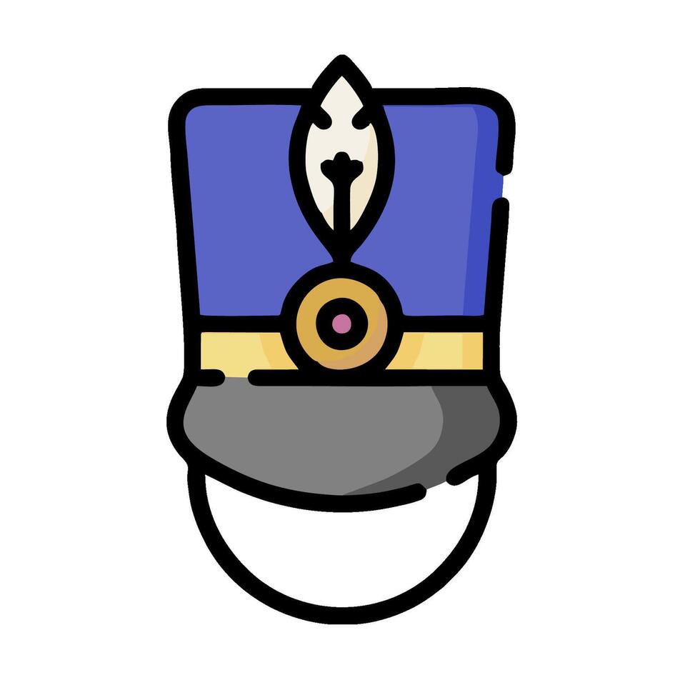 A cartoon hat with a crown on it vector