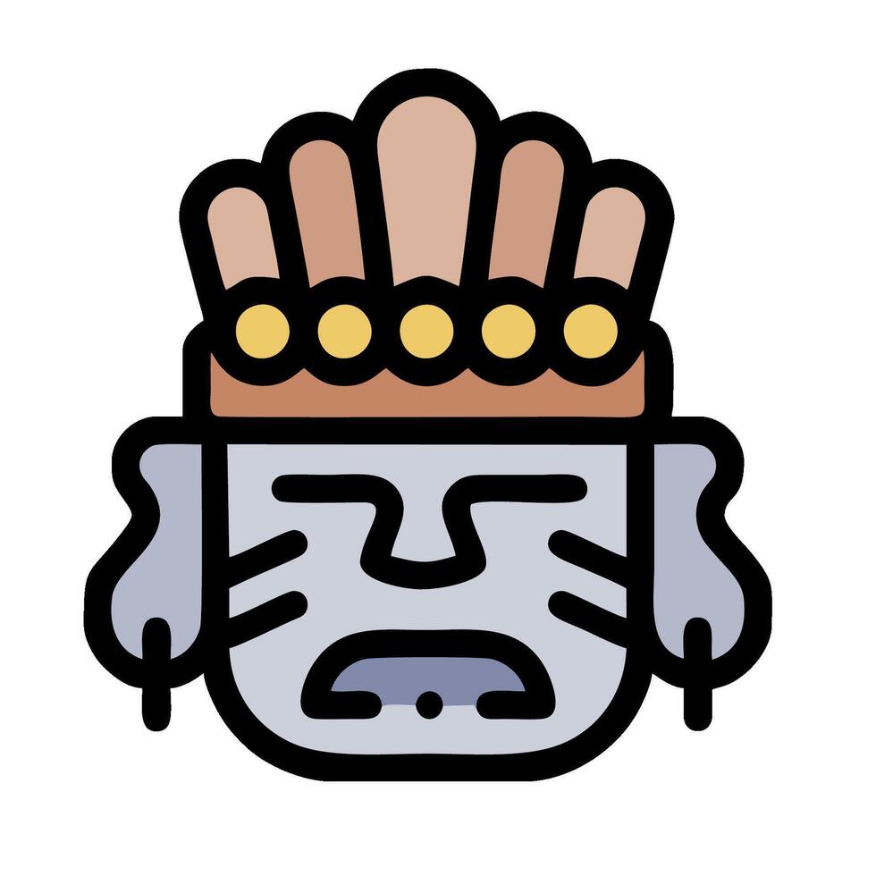 A cartoon head with a crown on it vector