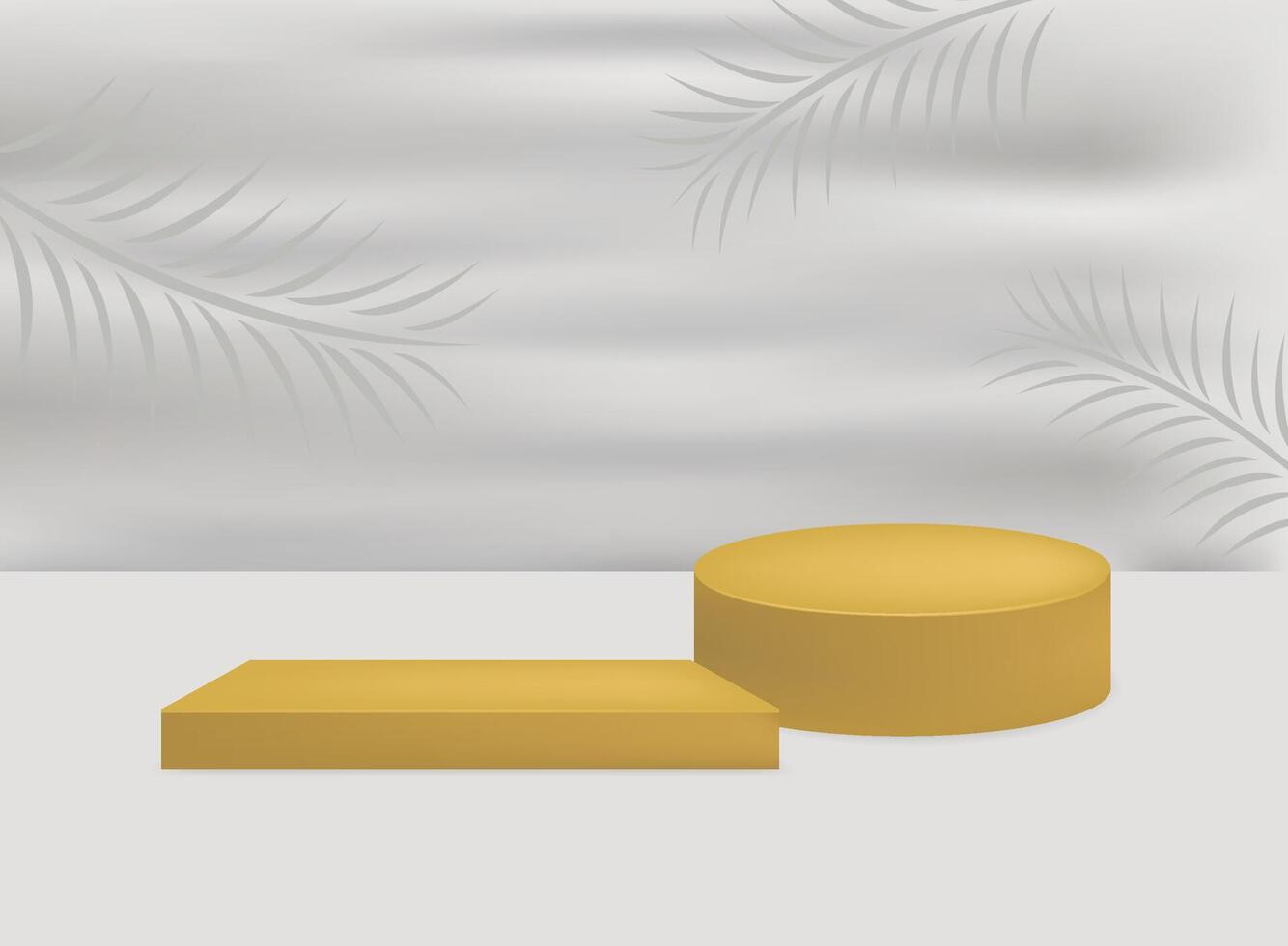3d golden platform background vector