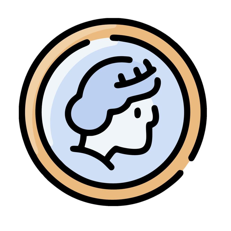 A woman in a crown icon on a white background vector