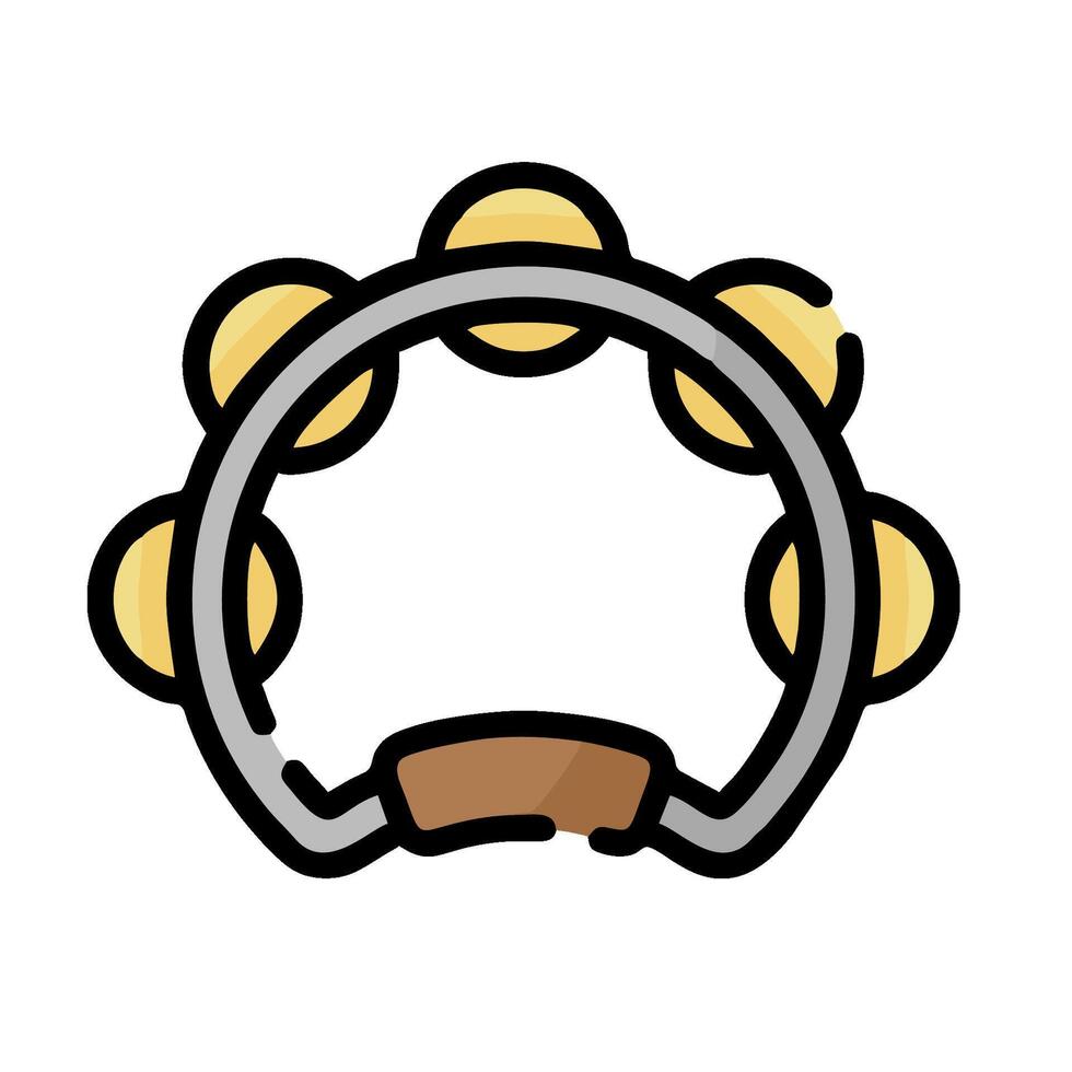 A tambourine icon on a white background vector