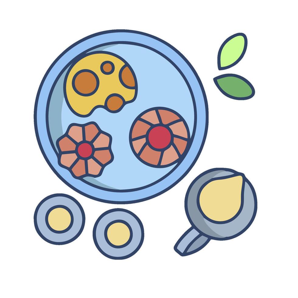 A plate with food and a spoon vector