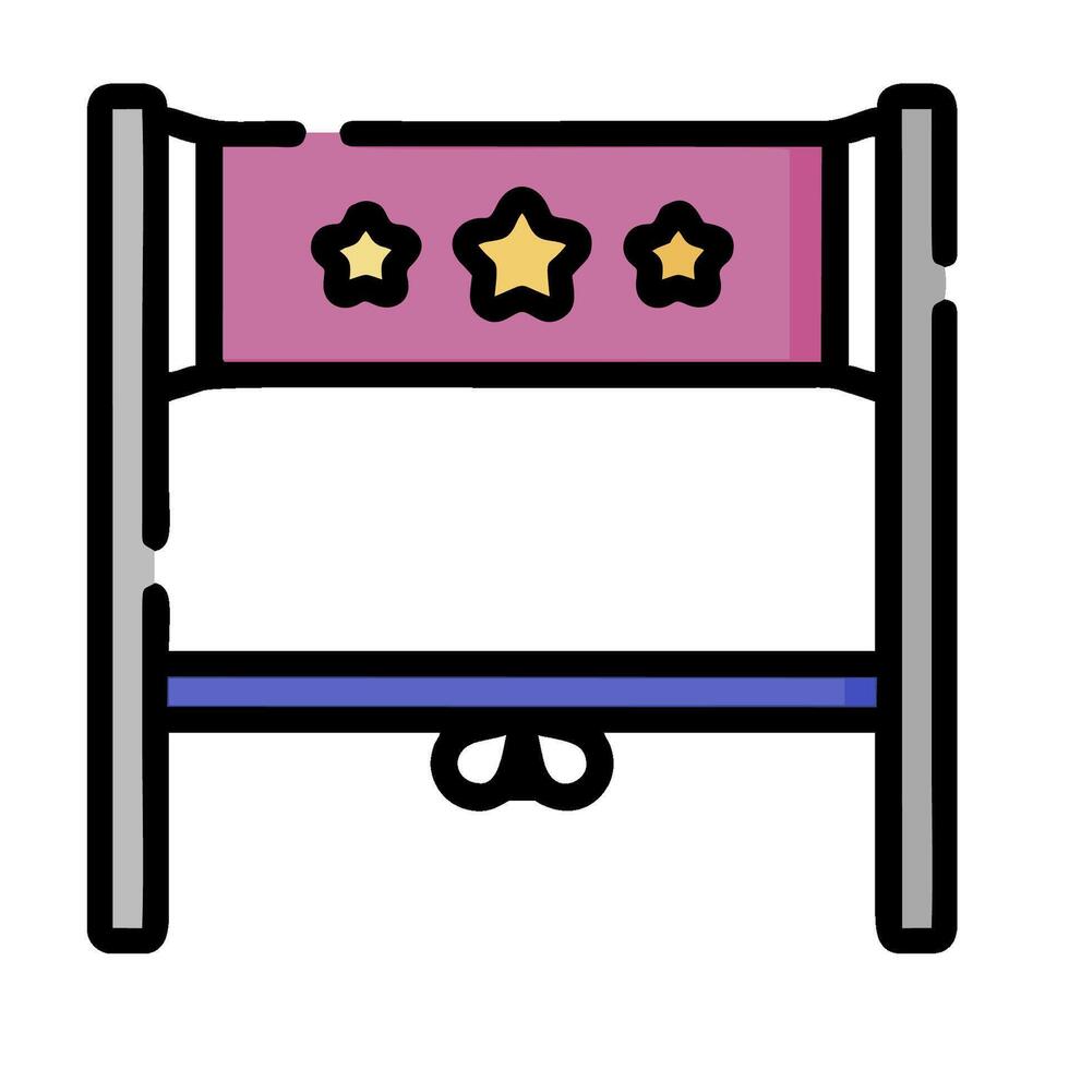 A pink and blue bar with three stars on it vector