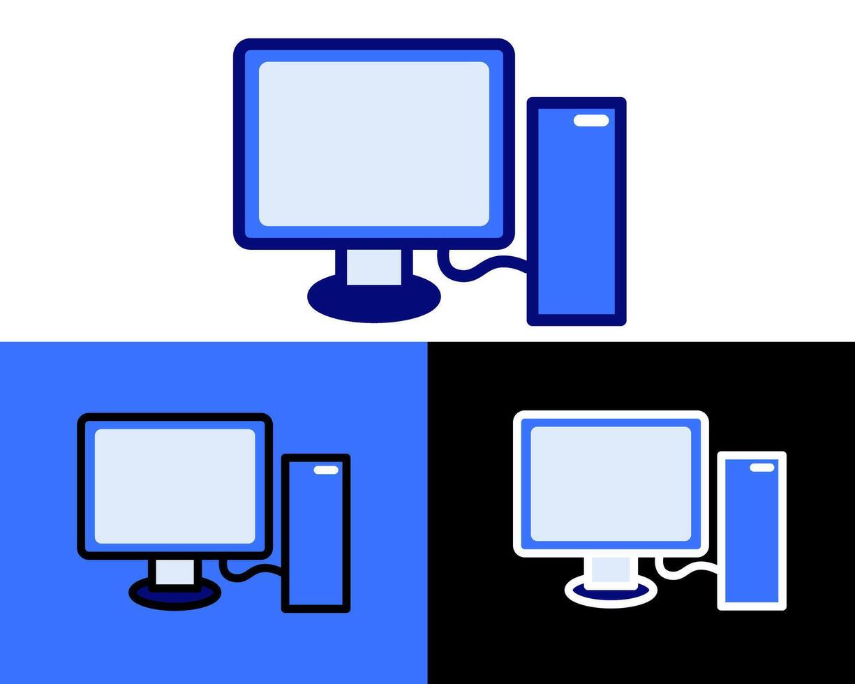 illustration showing a monitor as part of a gaming rig, ideal for content centered on immersive gaming experiences and high-performance technology vector