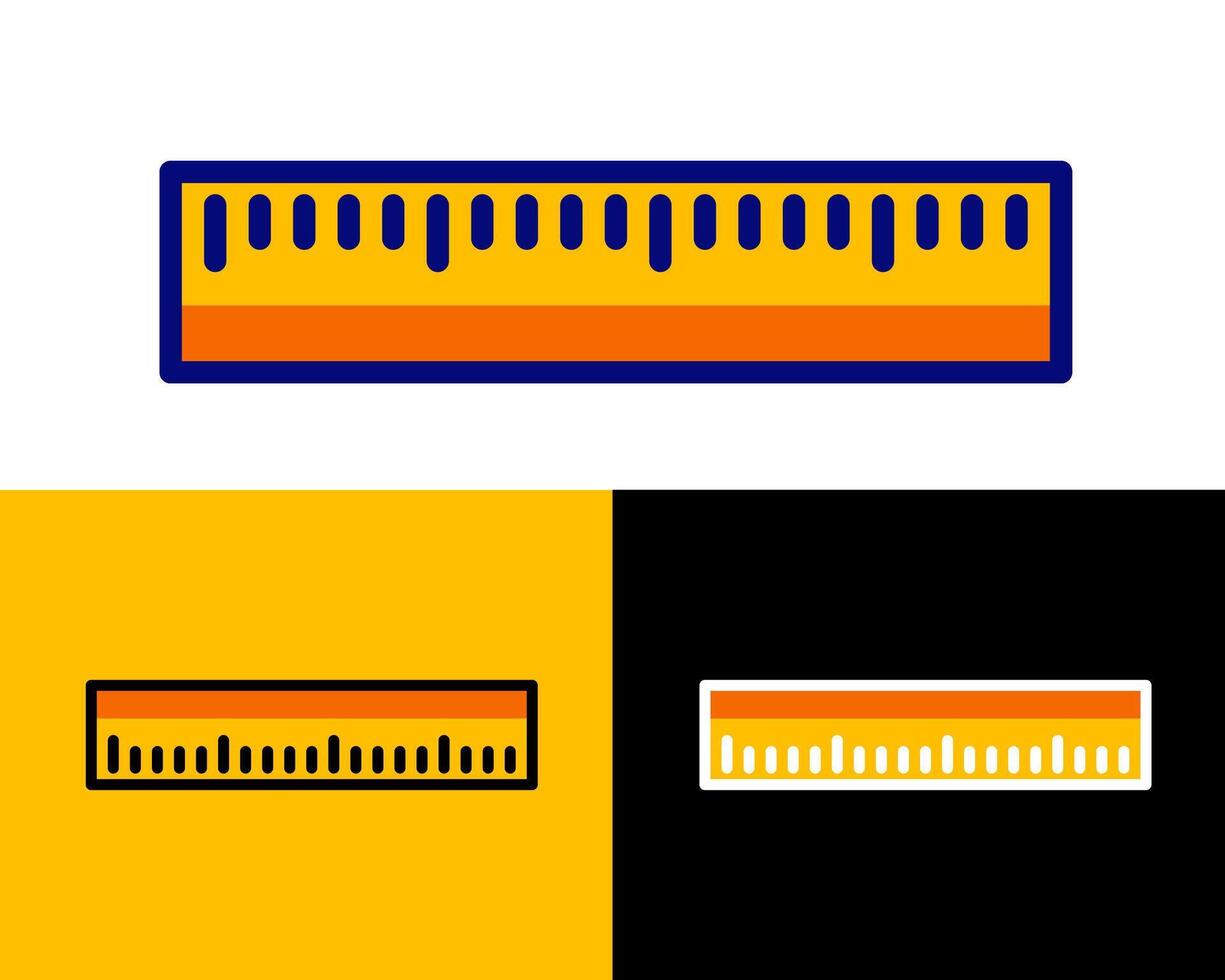ruler illustration showcasing exact measurements, ideal for applications requiring precision and clarity vector
