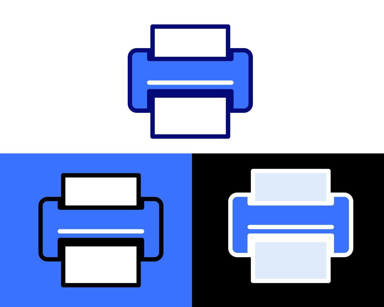 This illustration highlights a versatile printer, perfect for use in technology related content or marketing materials for office equipment vector