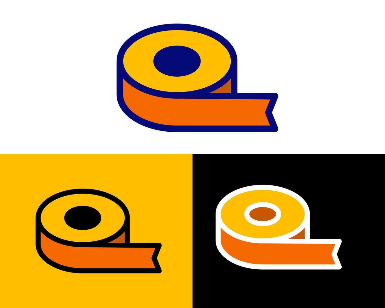 detailed illustration of a roll of masking tape, highlighting its versatile use in painting, crafting, and surface protection tasks vector