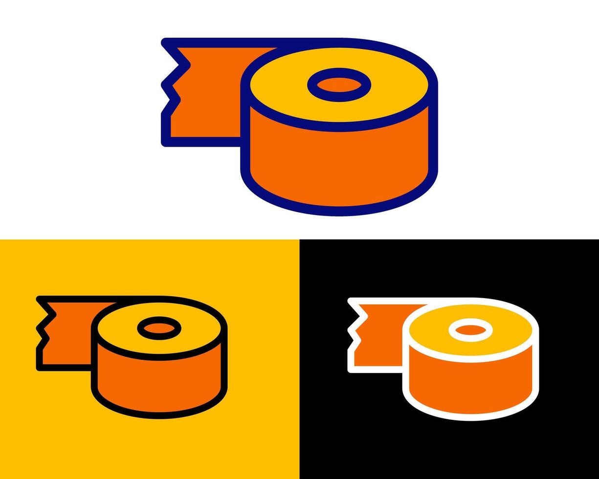 realistic depiction of masking tape, perfect for showcasing its application in DIY projects and professional work vector