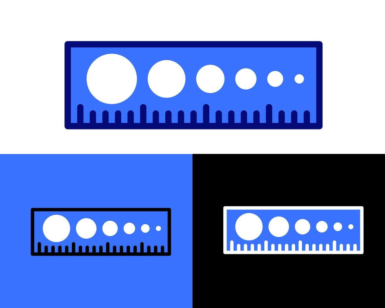 ruler measurement illustration highlights exact increments, making it great for technical, educational, or creative purposes vector