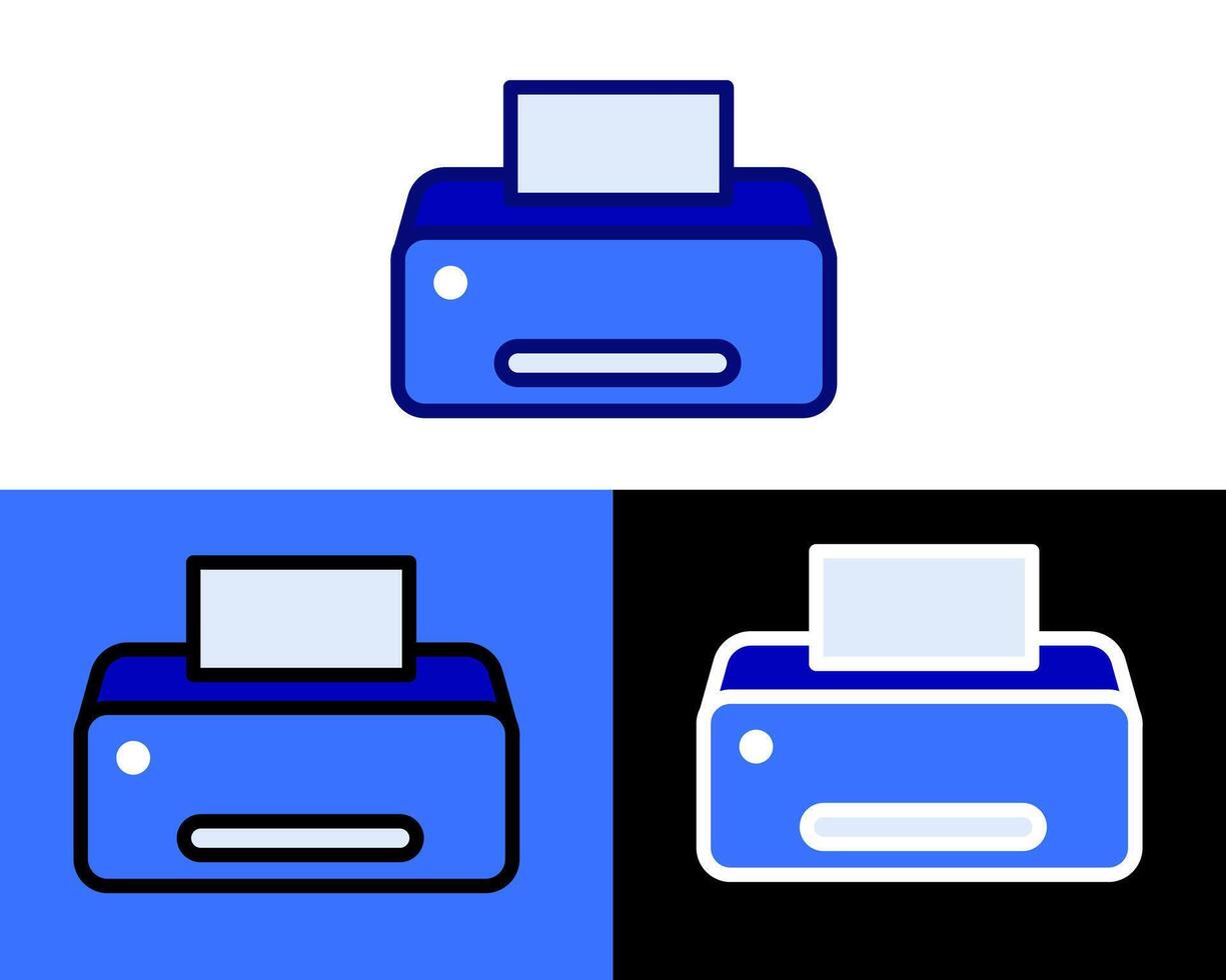 A vibrant illustration of a printer being used in an educational environment, highlighting its role in school projects and classroom productivity vector
