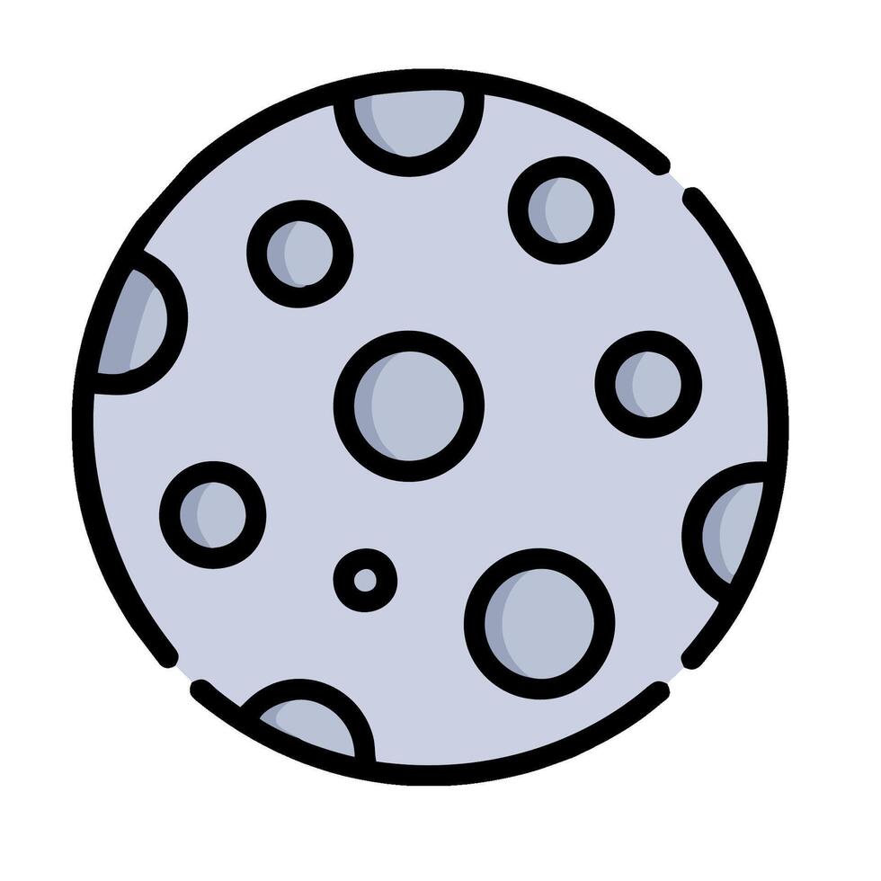 A moon with black circles on it vector