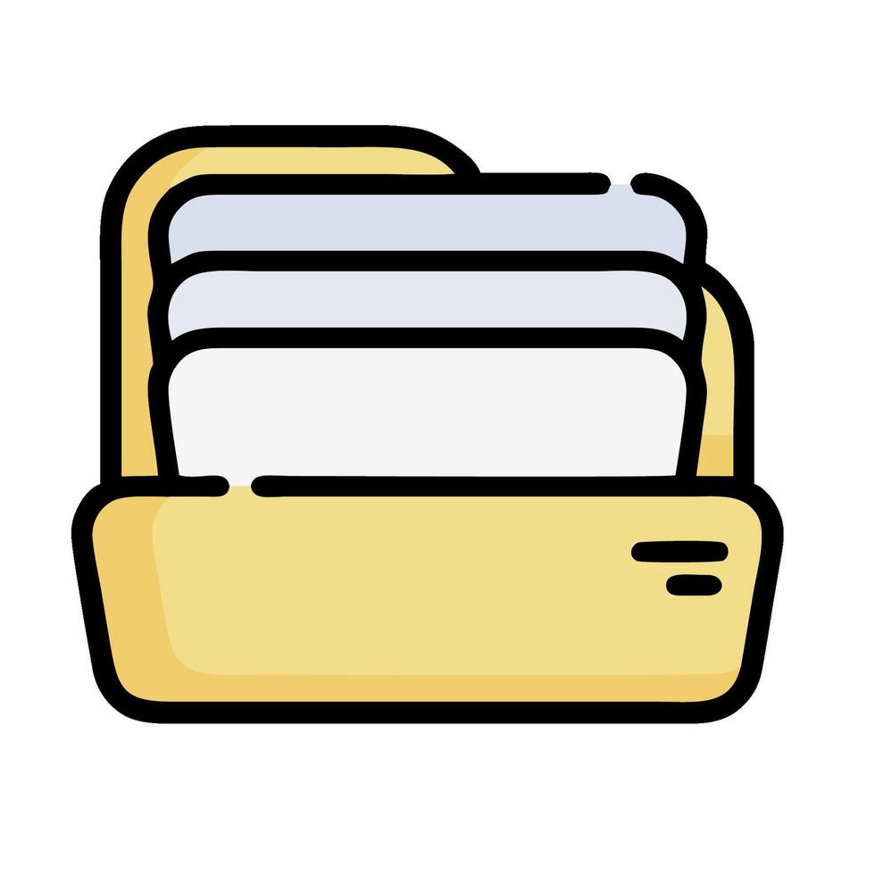 A file folder icon on a white background vector