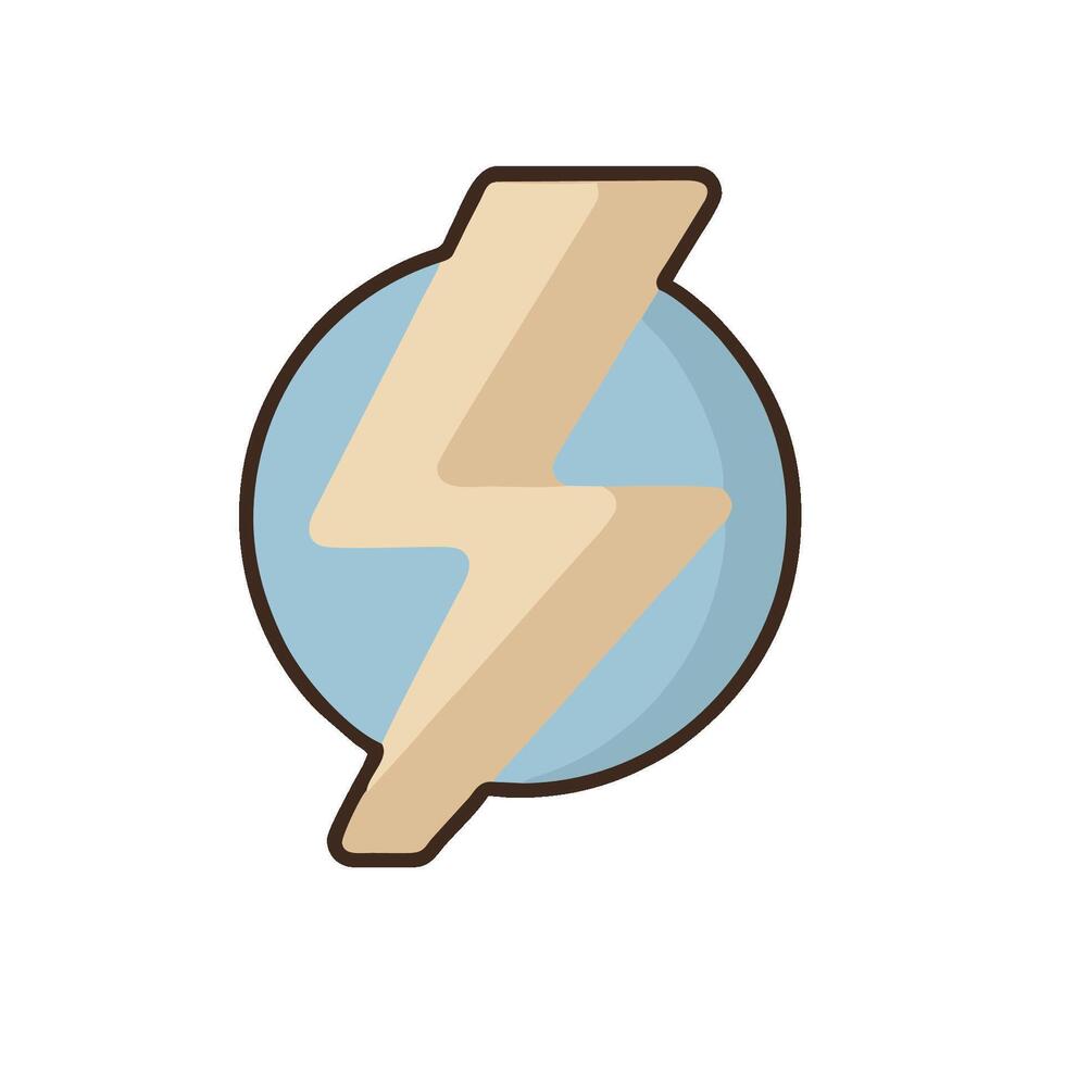 A lightning bolt icon on a white background vector