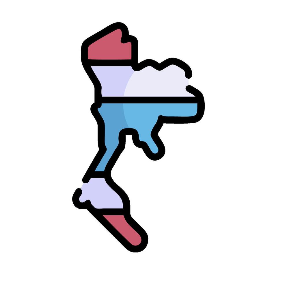 Thailand map icon illustration vector