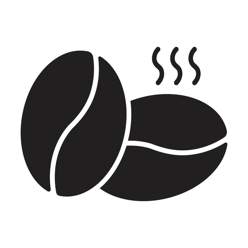roast coffee beans icon vector