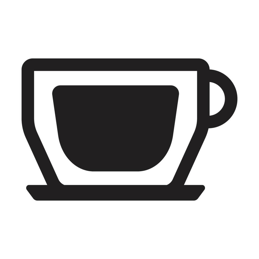 cup icon on white background vector