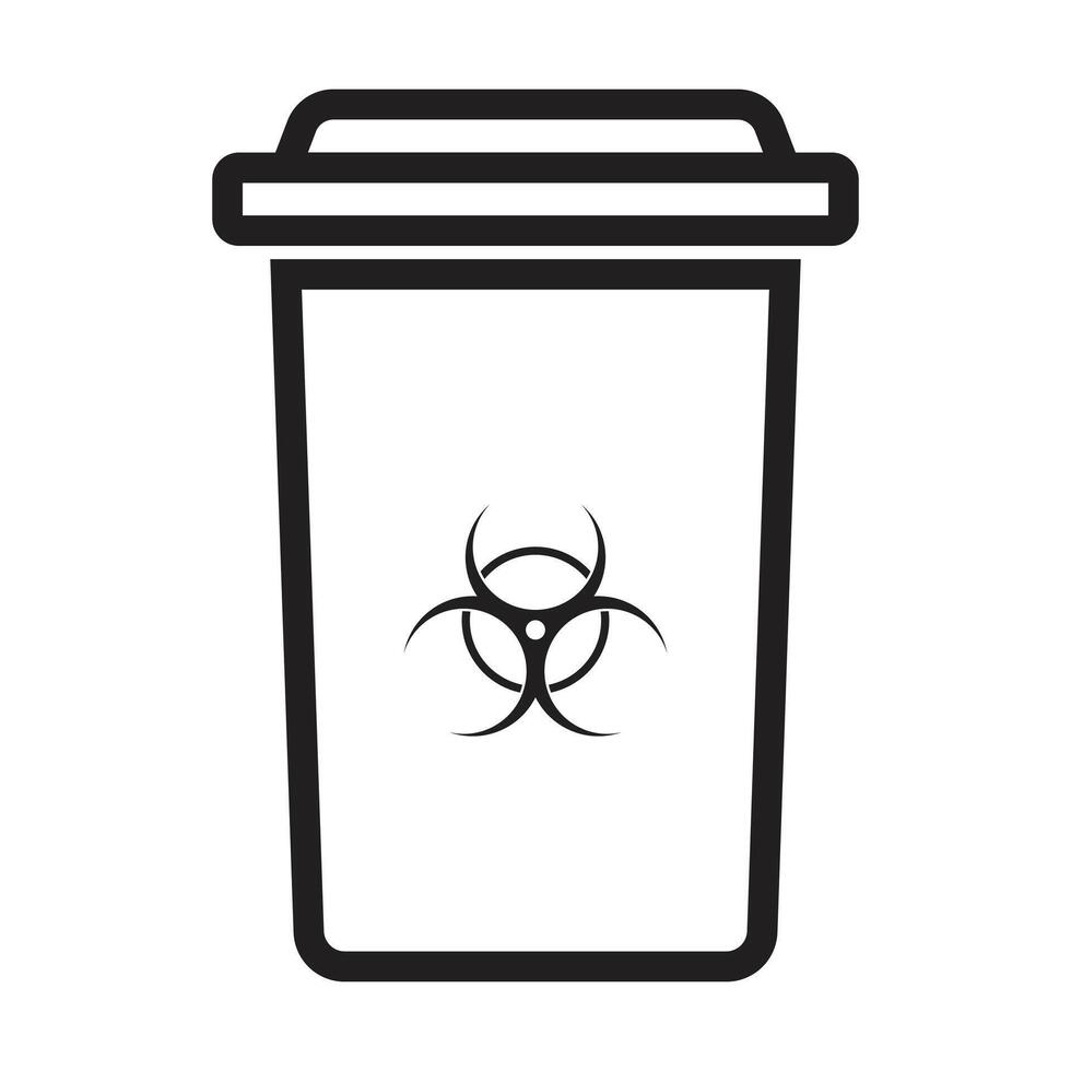biohazard waste bin vector