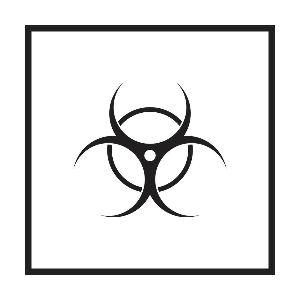 Biohazard Symbol icon on white background vector
