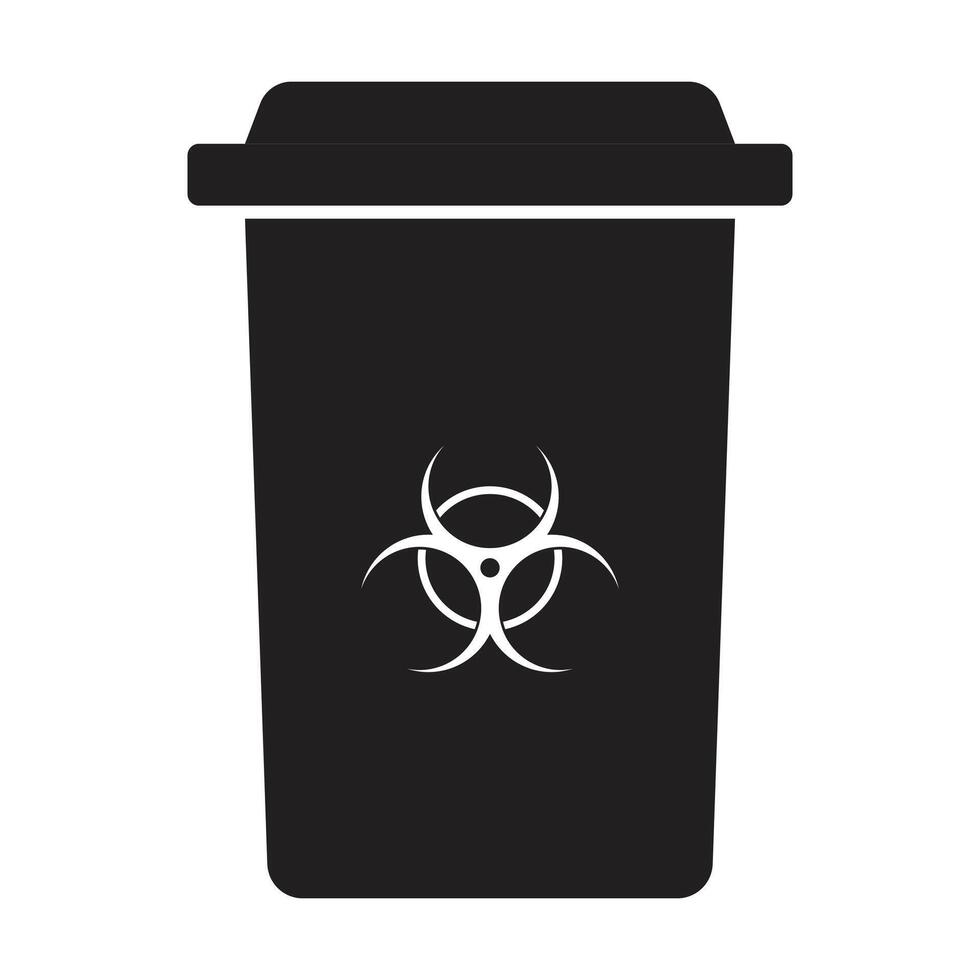 biohazard waste bin vector
