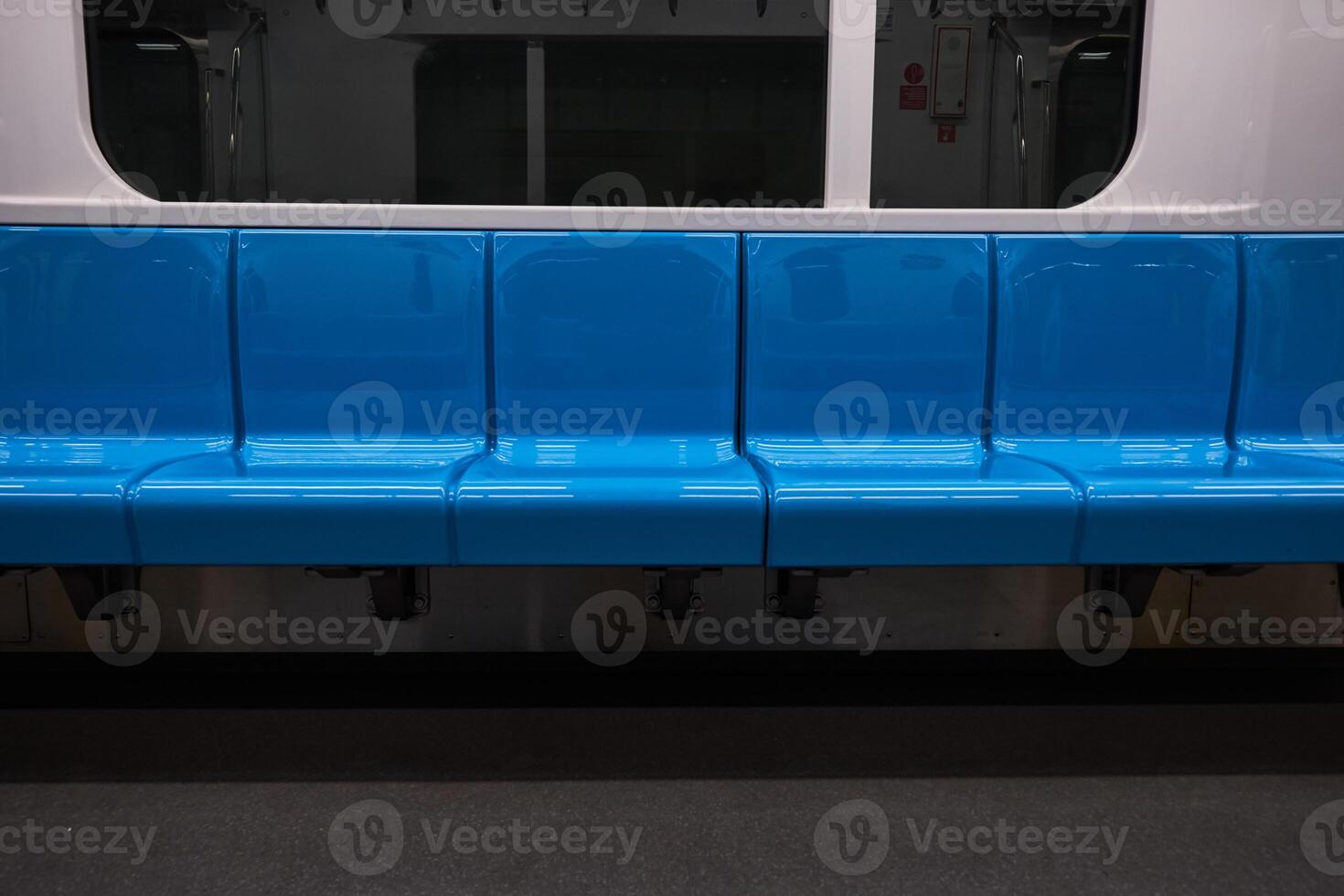 Empty seats of the Jakarta mass rapid transit MRT train. MRT Jakarta become popular recently as public transportation photo