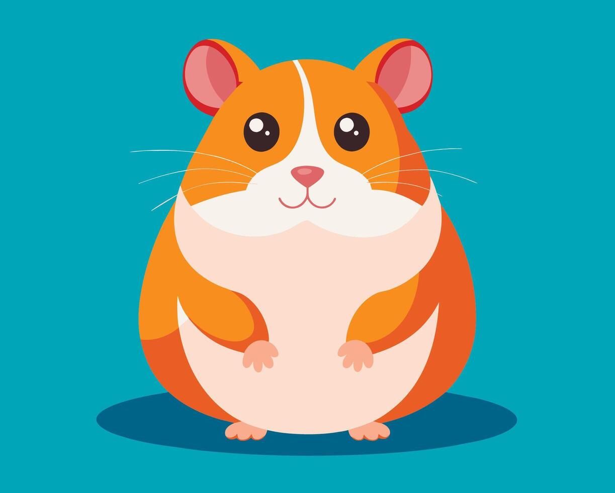 A hamster is standing on its hind legs and looking up vector