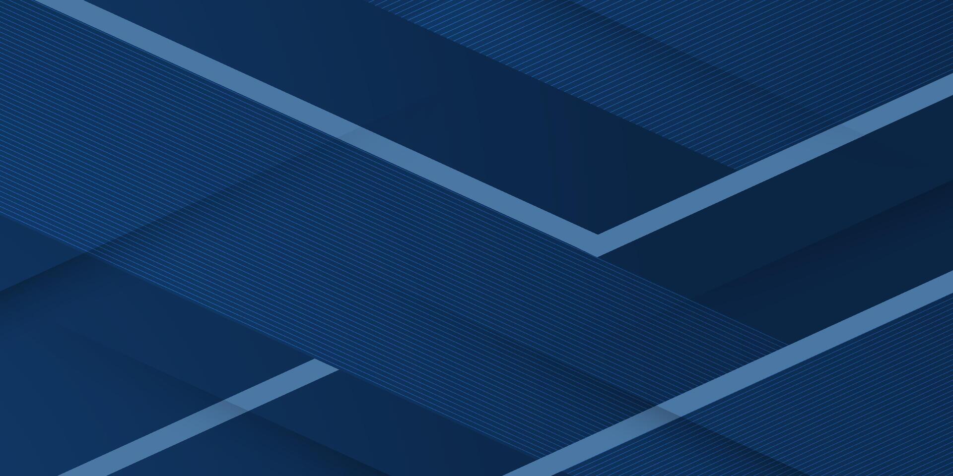 Abstract dark blue overlap shadow and lines background. Papercut background with straight line and shadow. Dark blue background with trendy pattern design. vector
