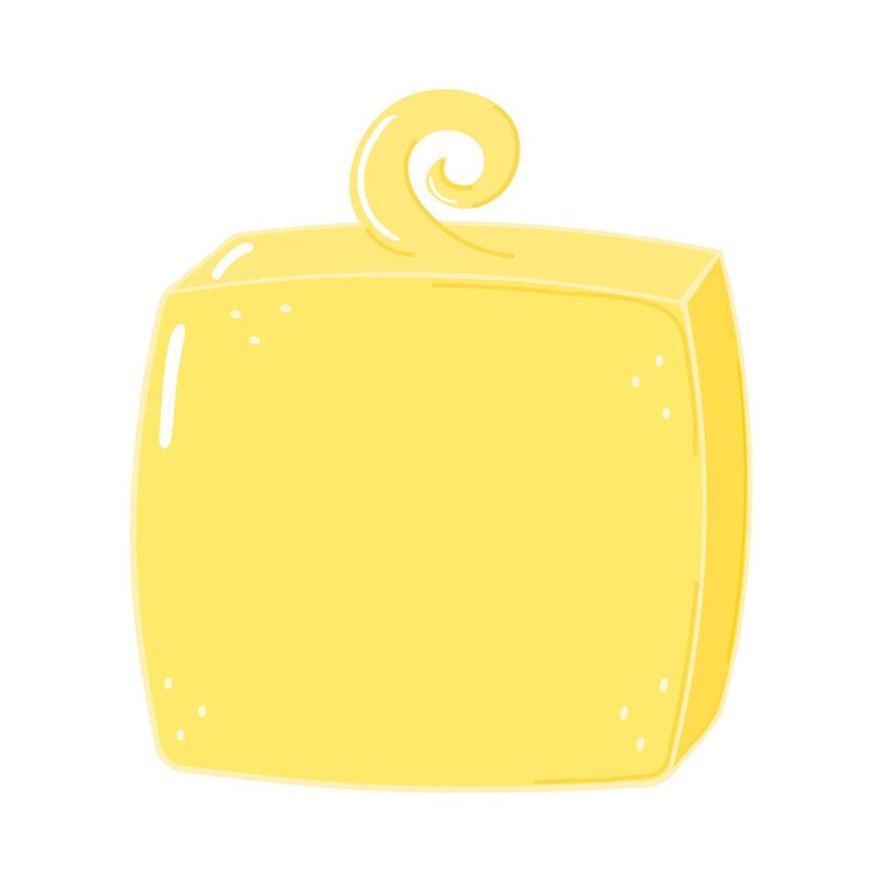 Butter character. hand drawn cartoon kawaii character illustration icon. Isolated on white background. Butter character concept vector