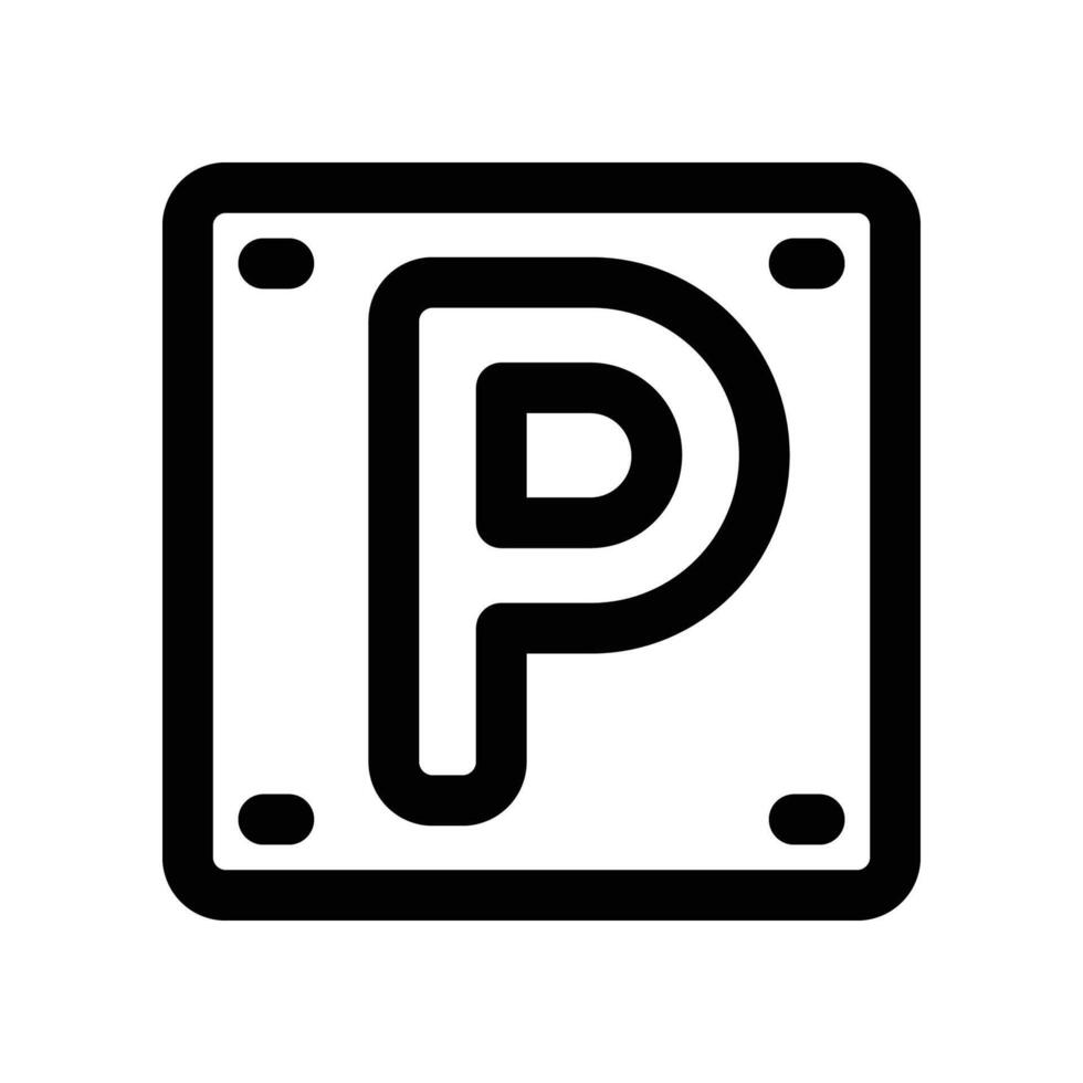 parking icon. line icon for your website, mobile, presentation, and logo design. vector