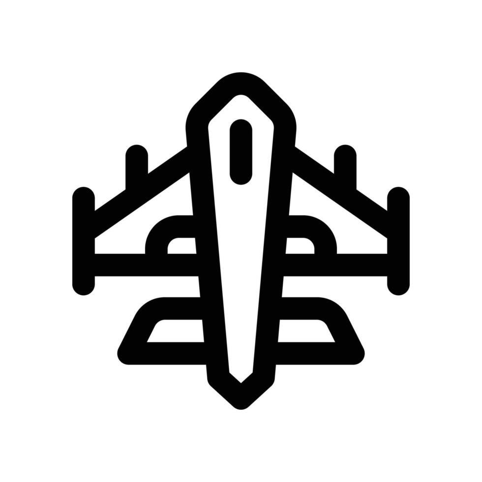 jet fighter icon. line icon for your website, mobile, presentation, and logo design. vector