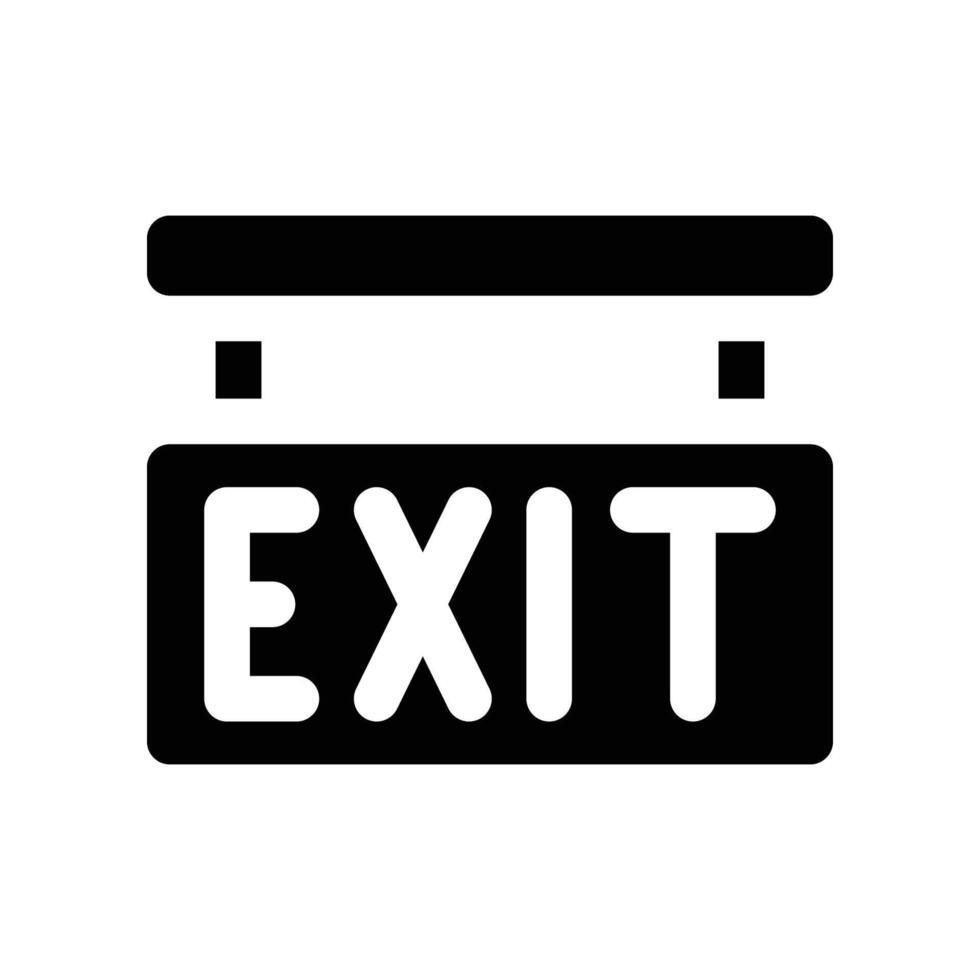 exit icon. glyph icon for your website, mobile, presentation, and logo design. vector