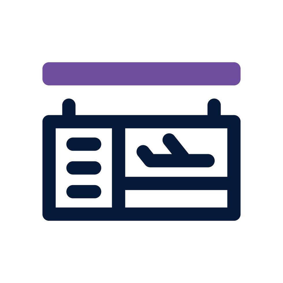 boarding gate icon. dual tone icon for your website, mobile, presentation, and logo design. vector
