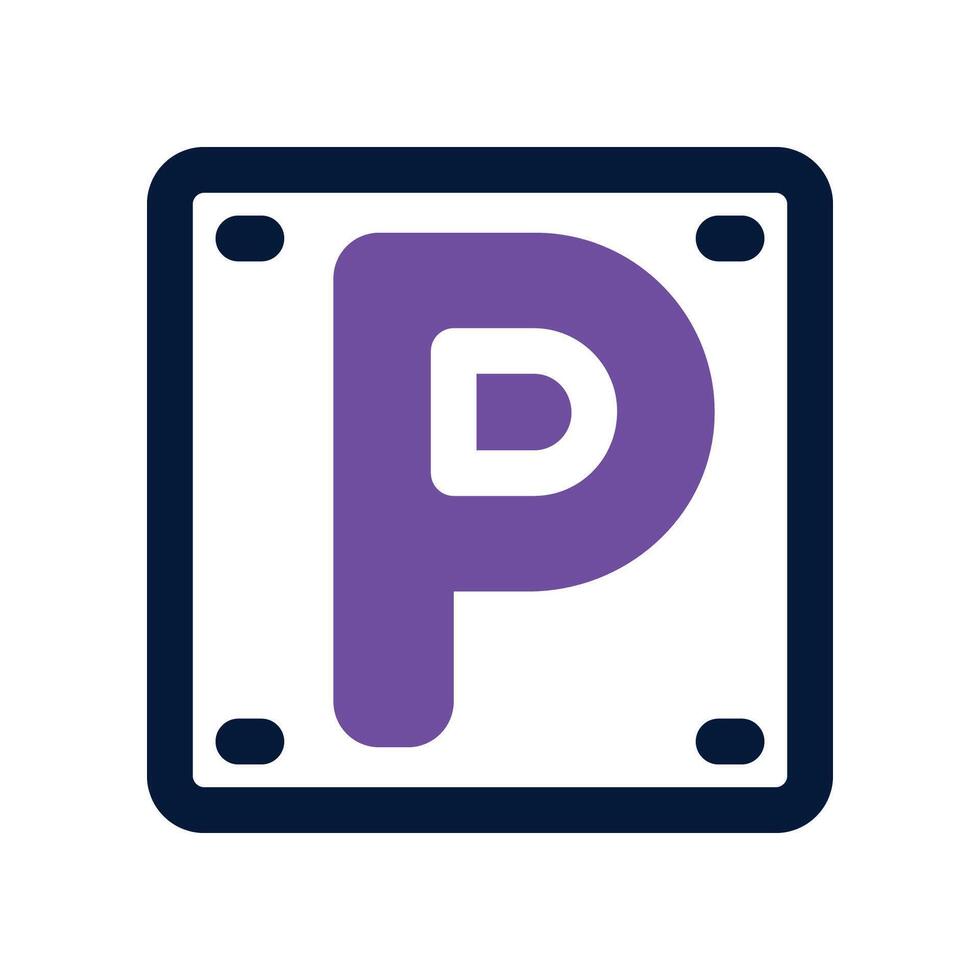 parking icon. dual tone icon for your website, mobile, presentation, and logo design. vector