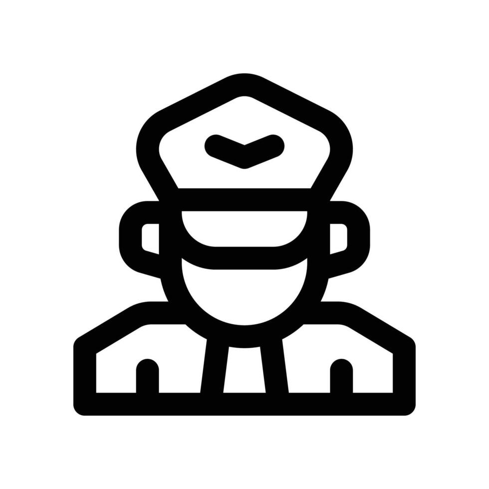 pilot icon. line icon for your website, mobile, presentation, and logo design. vector