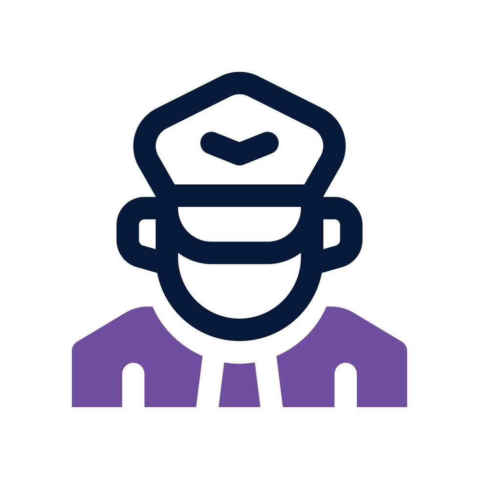 pilot icon. dual tone icon for your website, mobile, presentation, and logo design. vector