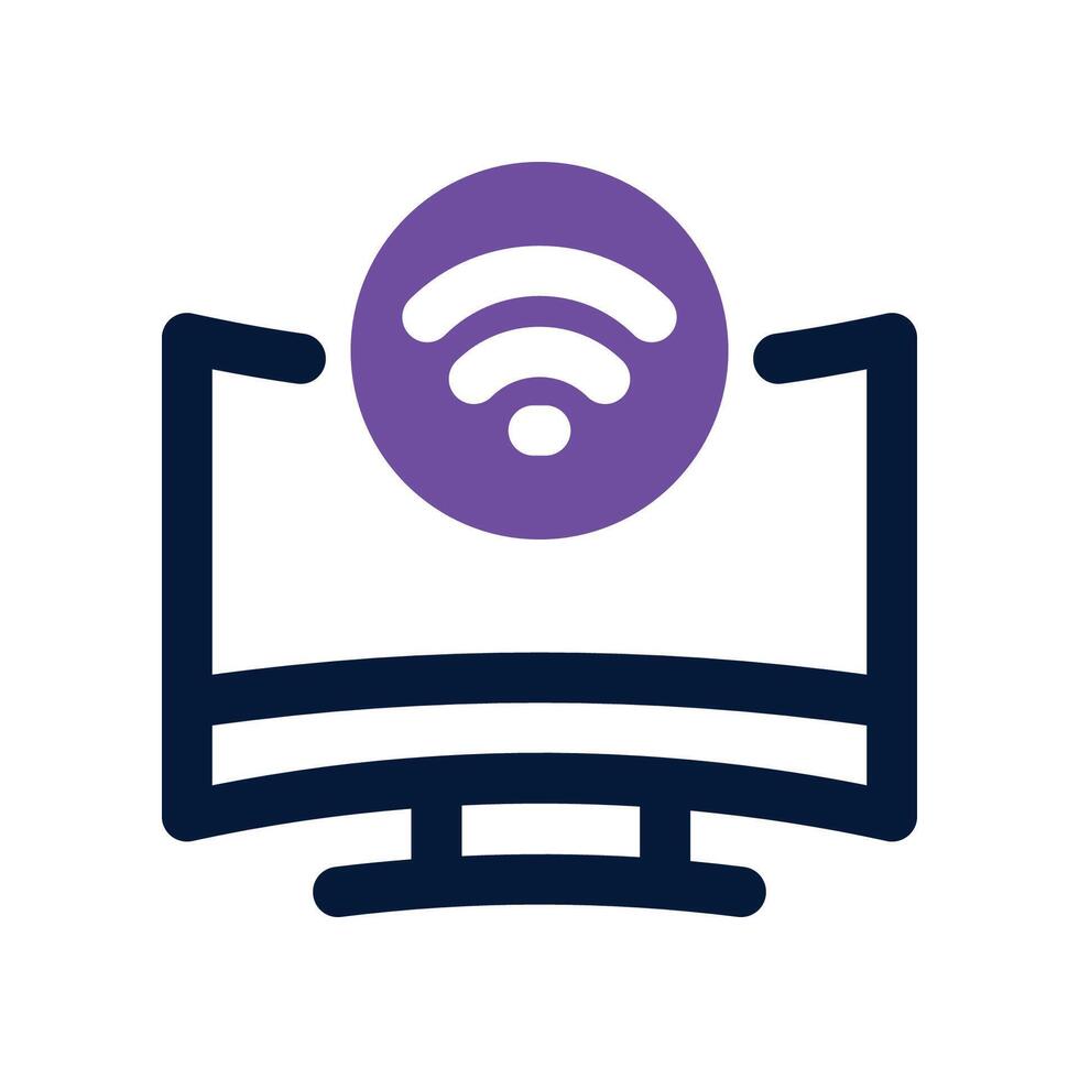 monitor icon. dual tone icon for your website, mobile, presentation, and logo design. vector