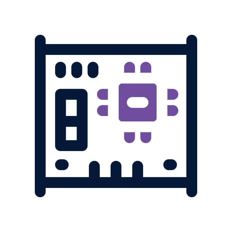 mainboard icon. dual tone icon for your website, mobile, presentation, and logo design. vector