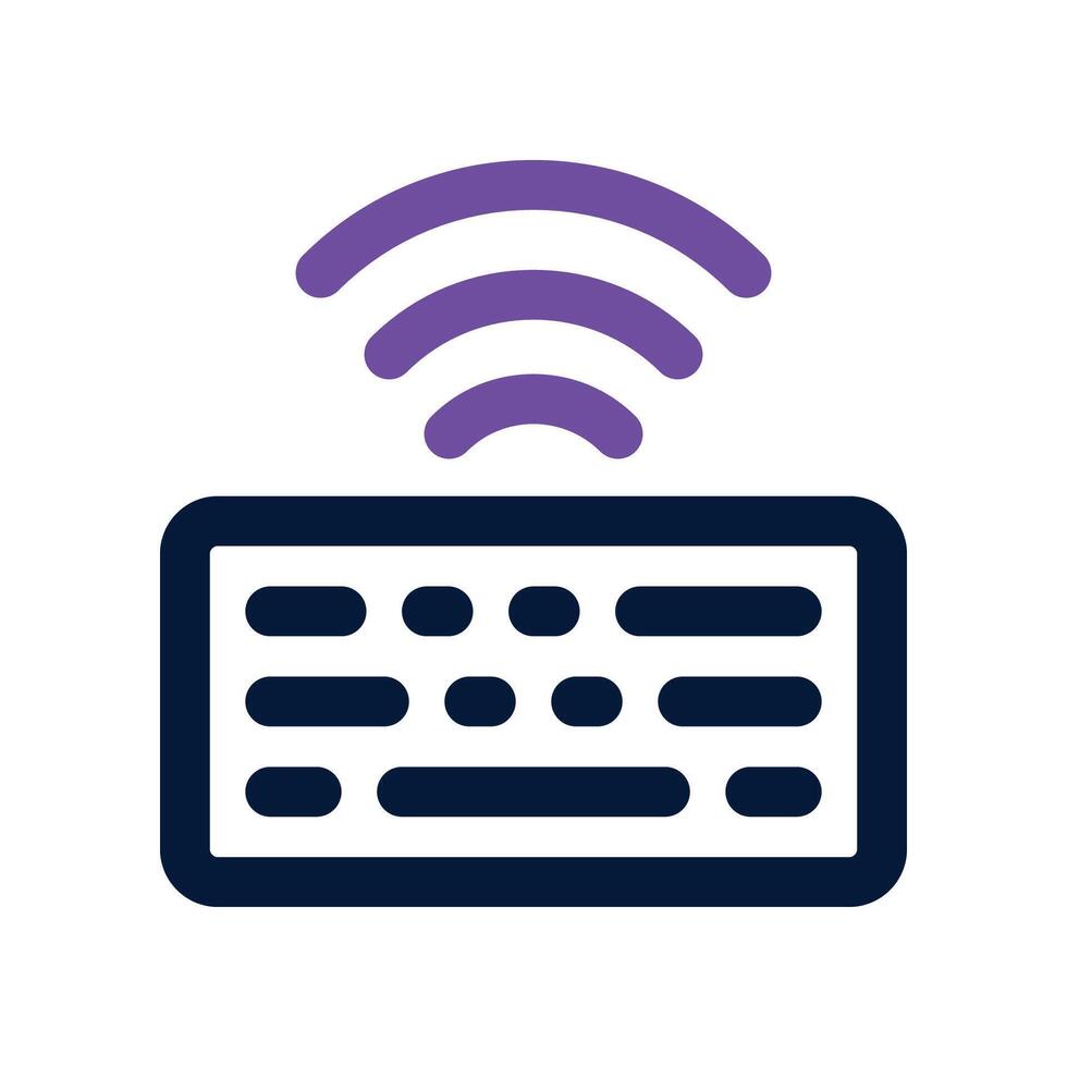 wireless keyboard icon. dual tone icon for your website, mobile, presentation, and logo design. vector