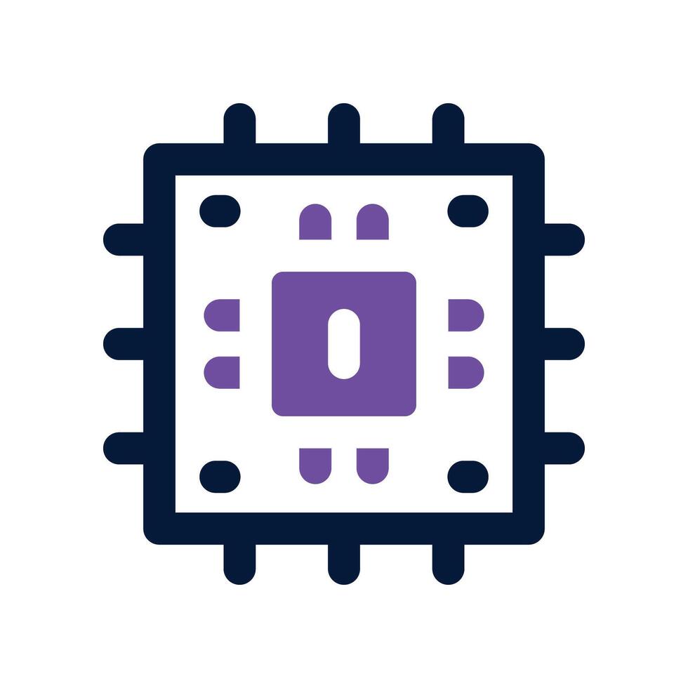 microchip icon. dual tone icon for your website, mobile, presentation, and logo design. vector