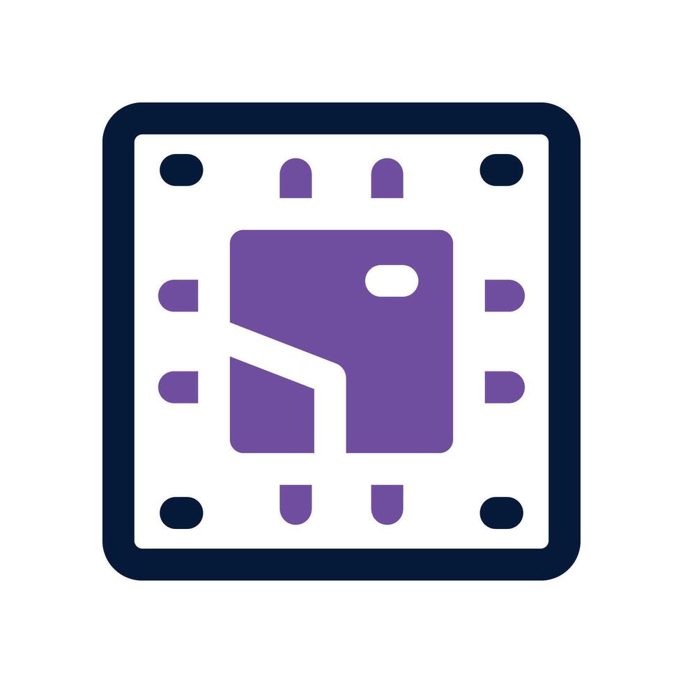 processor icon. dual tone icon for your website, mobile, presentation, and logo design. vector